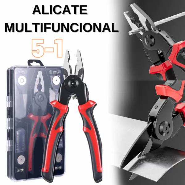 Alicate 5 en 1 Multifuncional – Herramienta Todo en Uno para Hogar y Taller