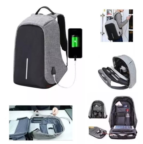 Mochila Antirrobo con Puerto USB – Seguridad y Comodidad para Viajes, Trabajo y Escuela - Imagen 4