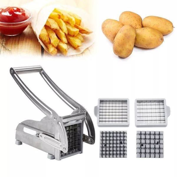 🔪 "Cortador de Papas Manual de Acero Inoxidable - Corta Rápido y Uniforme | Ideal para Hogar y Cocina Profesional" 🍟 - Imagen 2