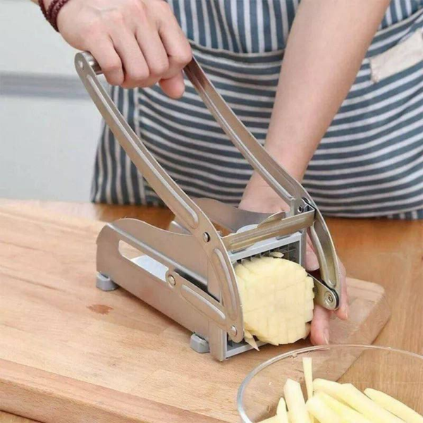 🔪 "Cortador de Papas Manual de Acero Inoxidable - Corta Rápido y Uniforme | Ideal para Hogar y Cocina Profesional" 🍟 - Imagen 3