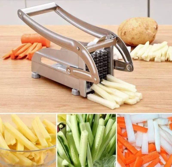 🔪 "Cortador de Papas Manual de Acero Inoxidable - Corta Rápido y Uniforme | Ideal para Hogar y Cocina Profesional" 🍟 - Imagen 4