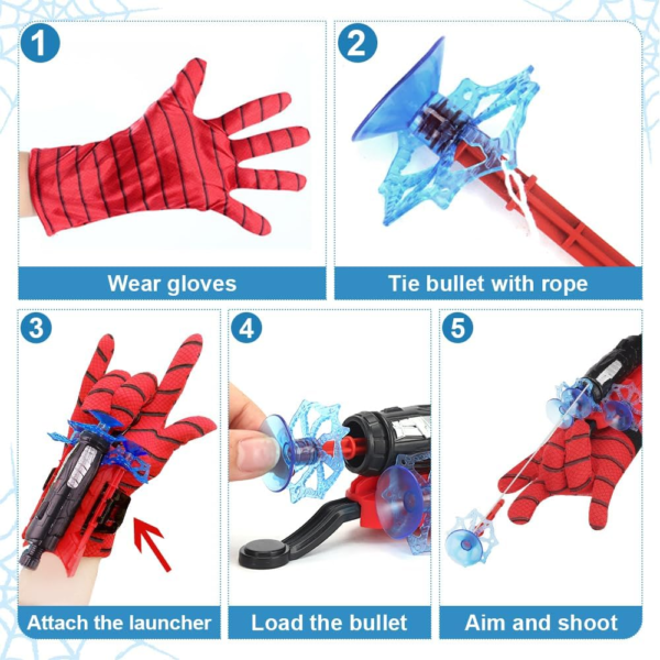 🕸️Guante Spiderman Lanza Telaraña - Juguete Interactivo para Niños | Diversión y Aventura🕷️ - Imagen 3