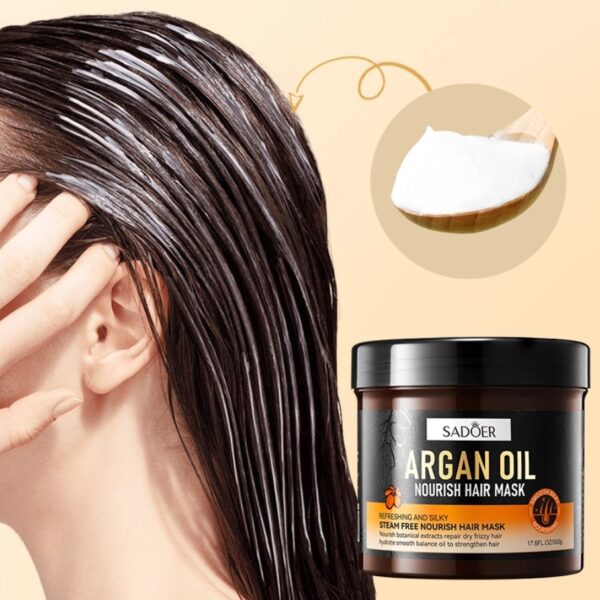 Mascarilla para cabello de ArgánMascarilla Capilar de Aceite de Argán – Reparación Profunda para Cabello Seco y Dañado - Imagen 3