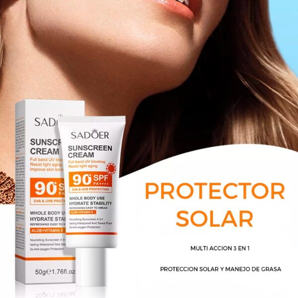 🌞 Protector Solar SPF90 con Aloe y Vitamina E | Máxima Protección e Hidratación - Imagen 3